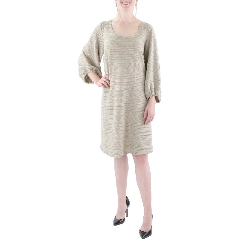 Fairycore aestheticSignature By Robbie Bee Womens Plus Ribbed Shadow Stripe Shift Dress