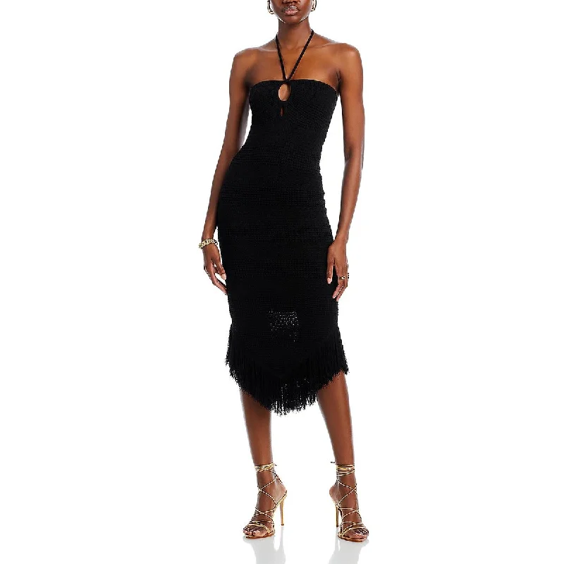 Smooth silhouetteAqua Womens Fringe  Bodycon Dress