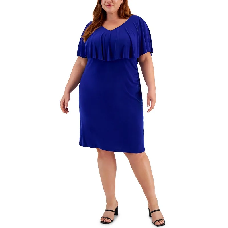 Biker-glamConnected Apparel Womens Plus Stretch Jersey Bodycon Dress