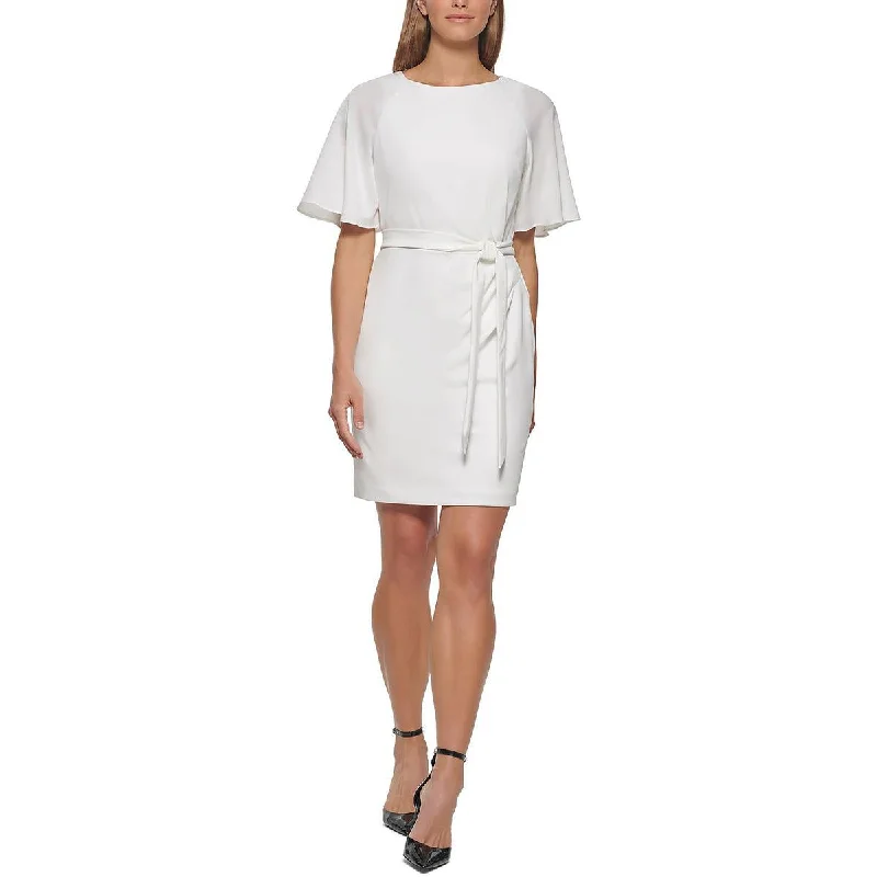Pure & simpleDKNY Womens Belted Above Knee Sheath Dress