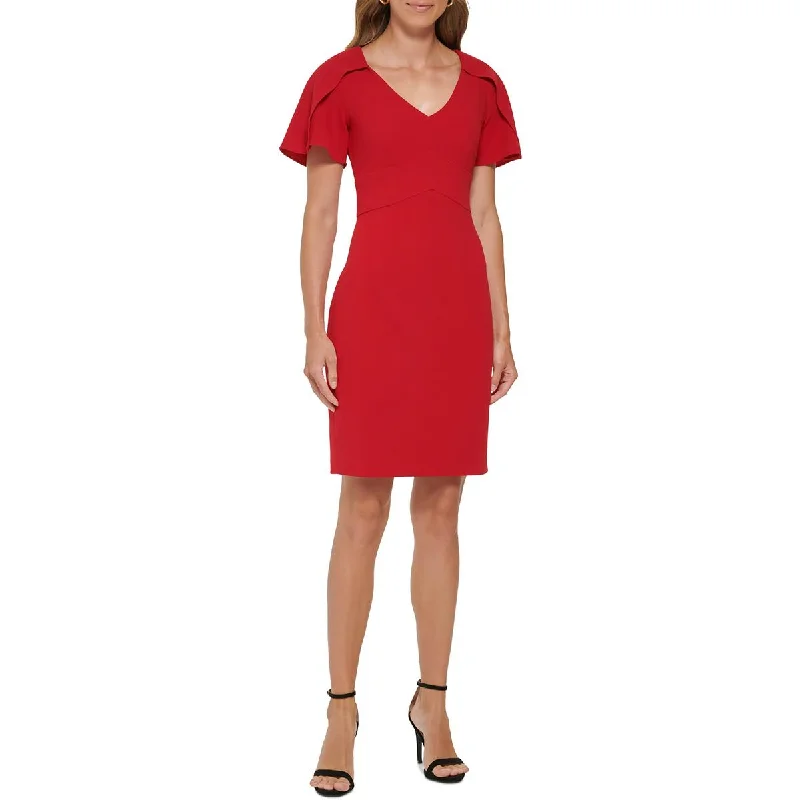 Elegant draperyDKNY Womens Office Mini Sheath Dress
