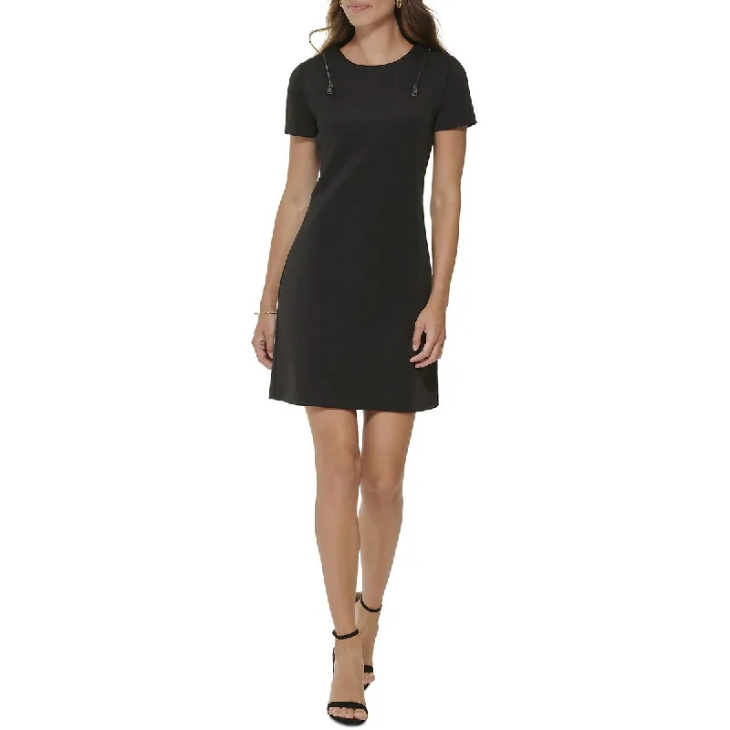 Femme fataleDKNY Womens Petites Scuba Mini Sheath Dress