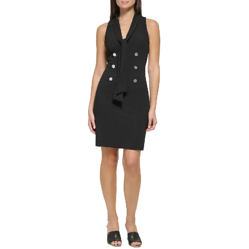 Soft rufflesDKNY Womens Work Short Sheath Dress