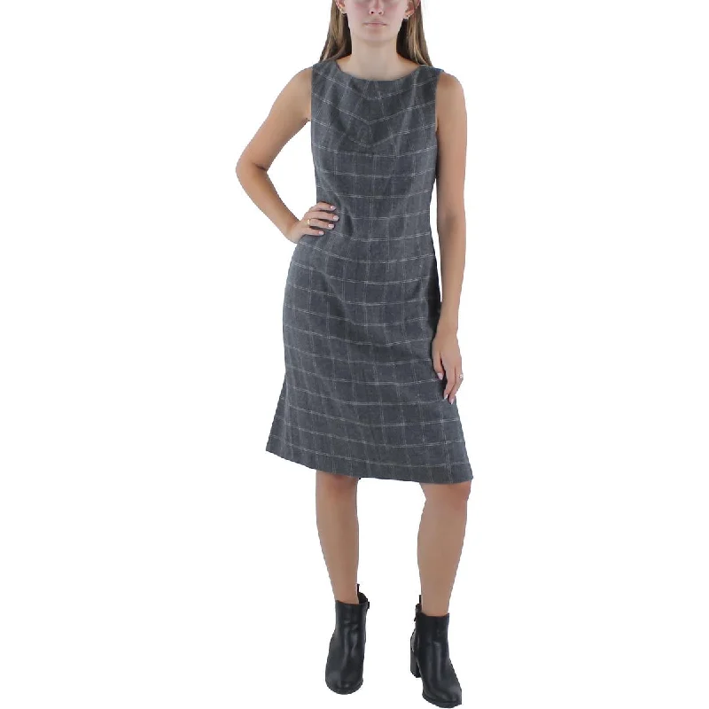 Goddess-likeDonna Karan Womens Wool Knee-Length Sheath Dress