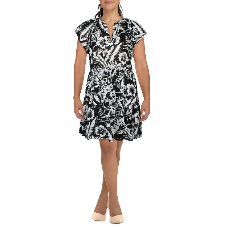 Boho eleganceLauren Ralph Lauren Womens Floral Print Cotton Sheath Dress