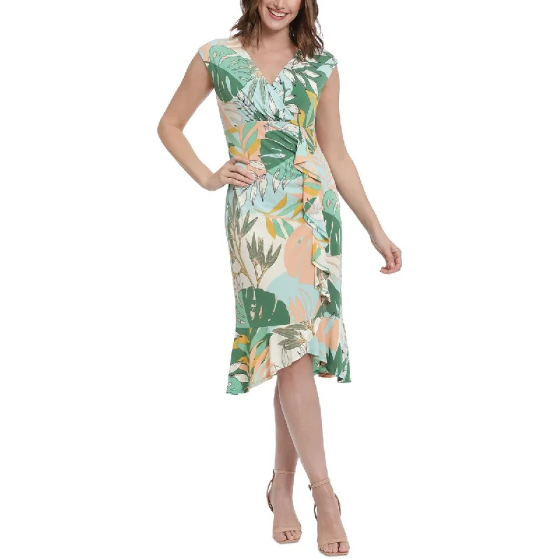 Ethereal eleganceLondon Times Womens Printed Knee-Length Sheath Dress