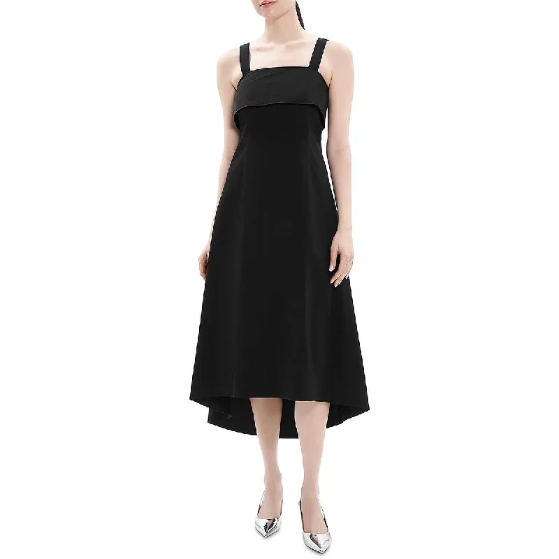 Whimsical charmTheory Womens Solid Linen Sheath Dress