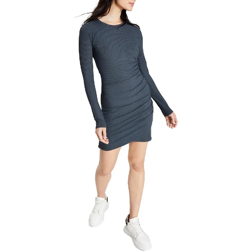 Skate-inspiredAnd Now This Womens Knit Ribbed Sheath Dress