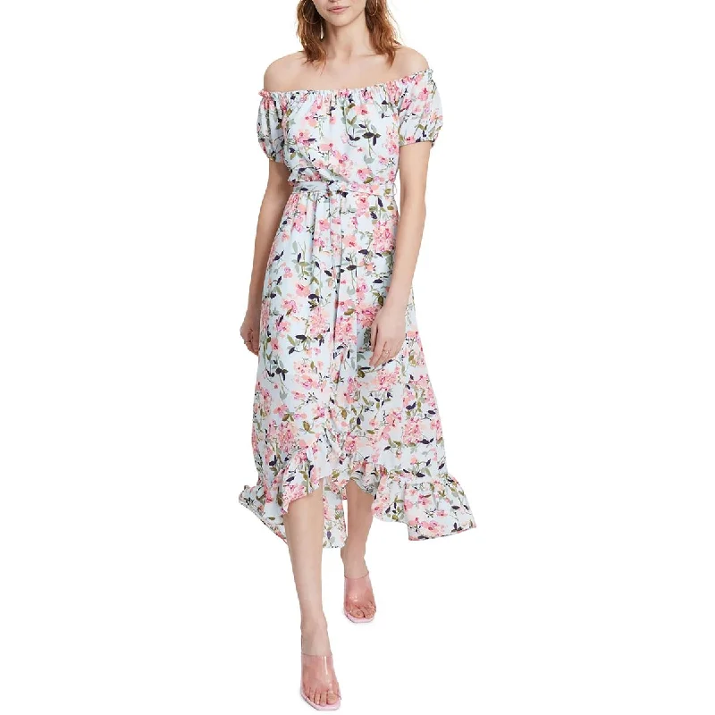 Monochrome perfectionBar III Womens Floral Hi-Low Sheath Dress