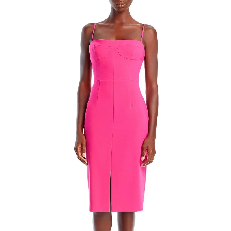 Glam-meets-streetBlack Halo Womens Poet Woven Seamed Sheath Dress