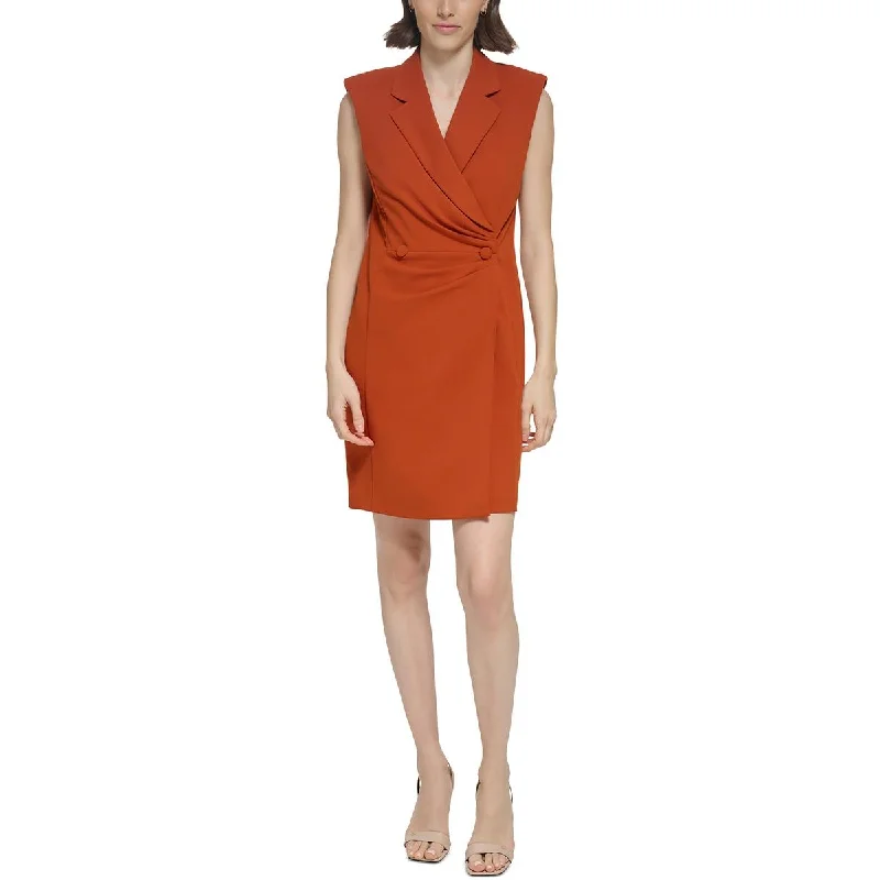 TimelessCalvin Klein Womens Collar  Sheath Dress