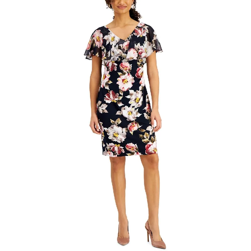 TrendyConnected Apparel Womens Floral Print Knee-Length Sheath Dress