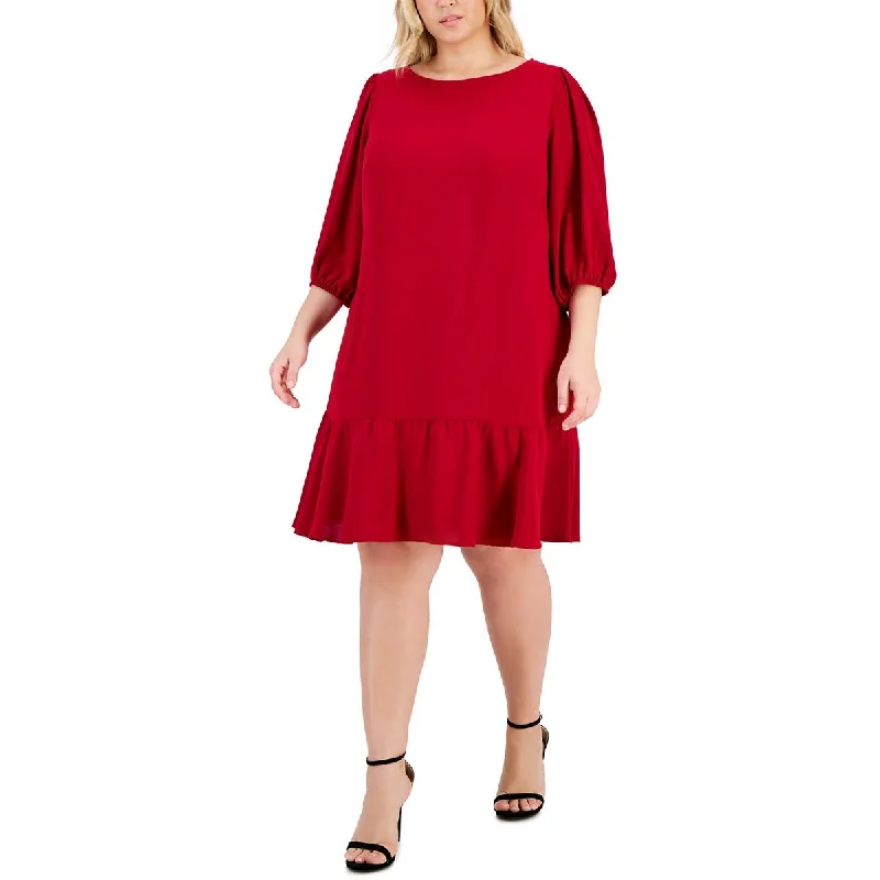 Old-moneyConnected Apparel Womens Plus Work Short Sheath Dress