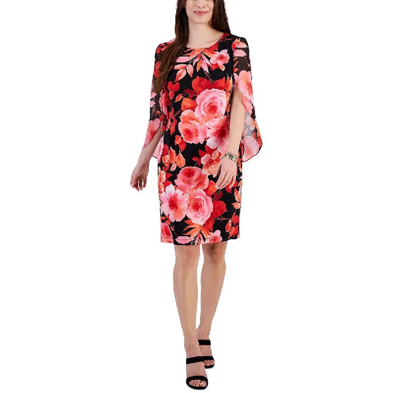 British-inspiredConnected Apparel Womens Plus Semi-Formal Short Sheath Dress