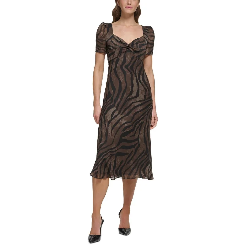 Sultry-chicDKNY Womens Animal Print  Sheath Dress