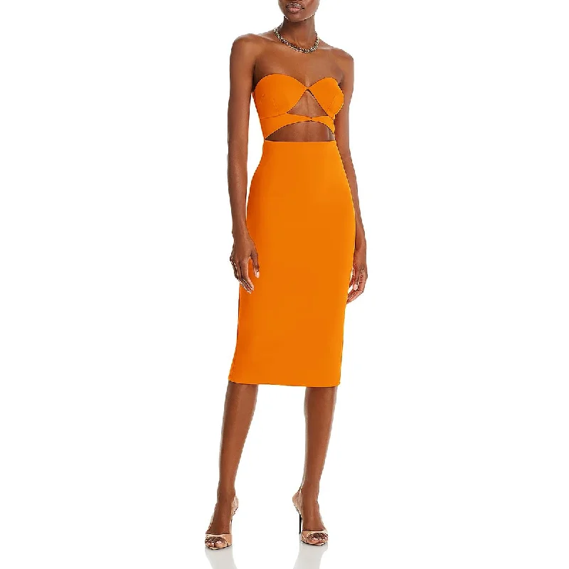 IconicFore Womens Crepe Cut-Out Bodycon Dress
