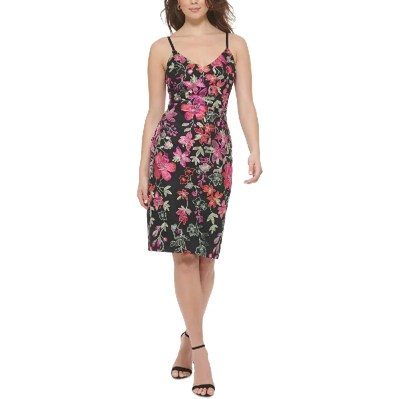 Effortlessly-stylishGuess Womens Embroidered Midi Sheath Dress