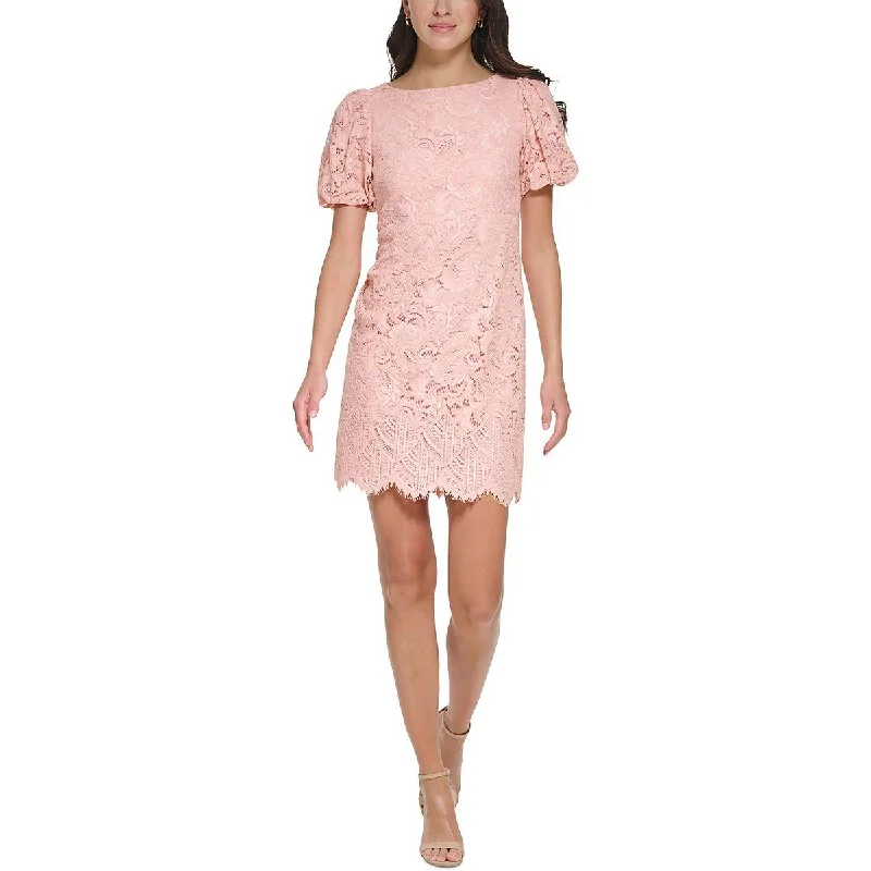 Modern-luxeJessica Howard Womens Petites Lace Short Sheath Dress