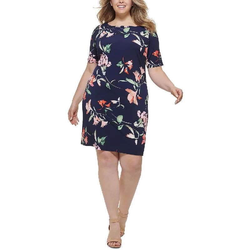 Functional-streetJessica Howard Womens Plus Formal Midi Sheath Dress