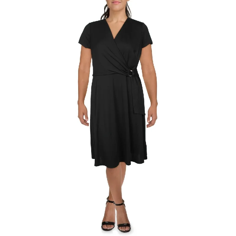 Understated eleganceLauren Ralph Lauren Womens Jersey Surplice Sheath Dress