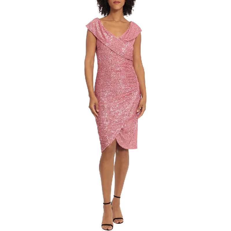 Relaxed-silhouetteMaggy London Womens Sequined Party Sheath Dress