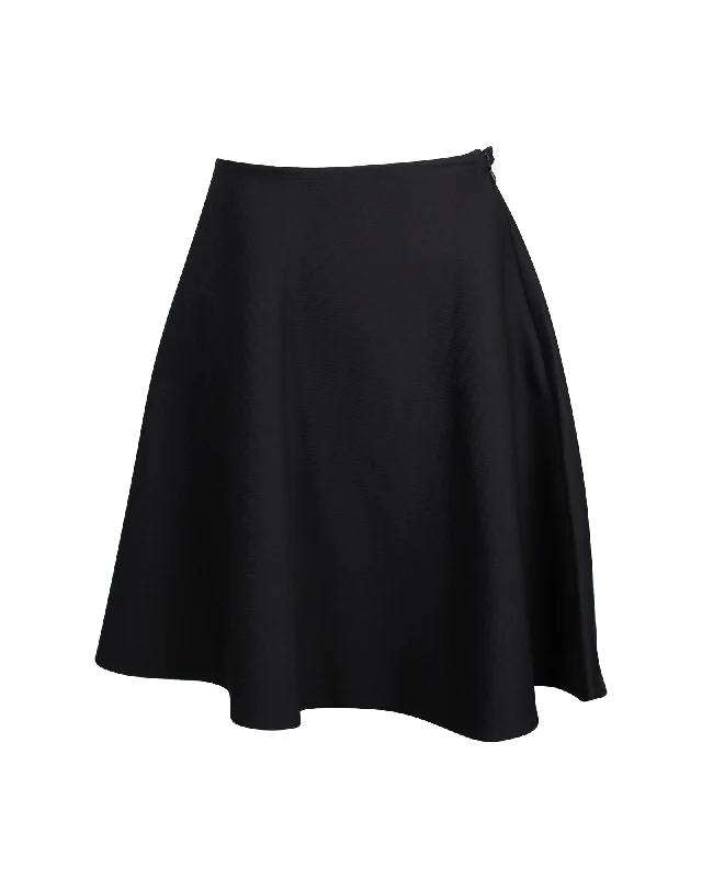 Effortlessly enchantingPrada Mini Flared Skirt in Black Nylon