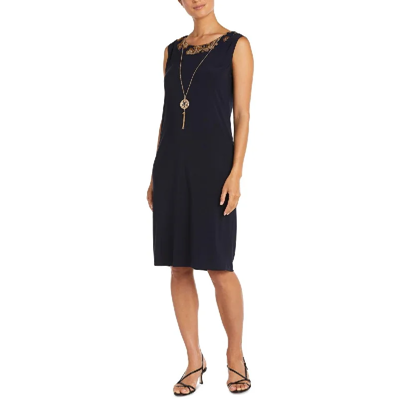 Neo-streetR&M Richards Womens Petites Contrast Trim  Sheath Dress