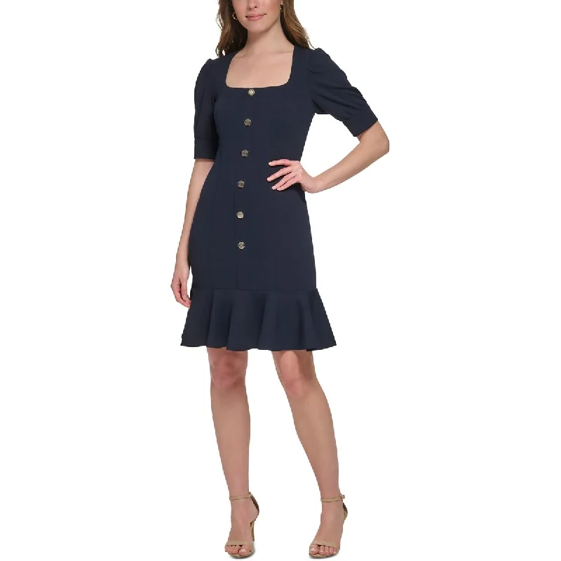 Cool & casualTommy Hilfiger Womens Square Neck Short Sheath Dress