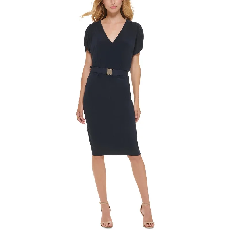 City-readyTommy Hilfiger Womens Work Midi Sheath Dress