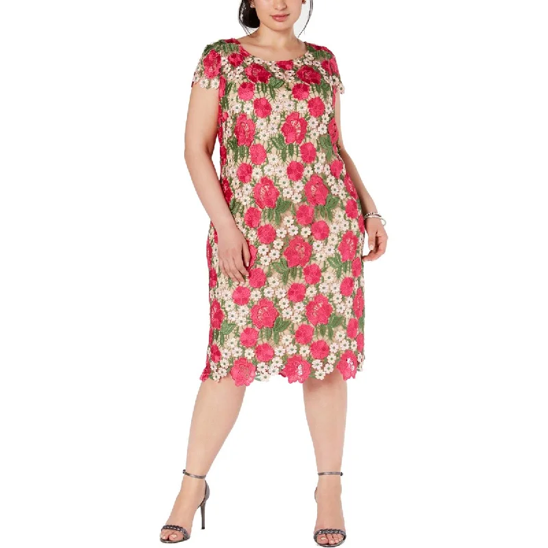 Distressed lookXscape Womens Plus Floral Daytime Sheath Dress