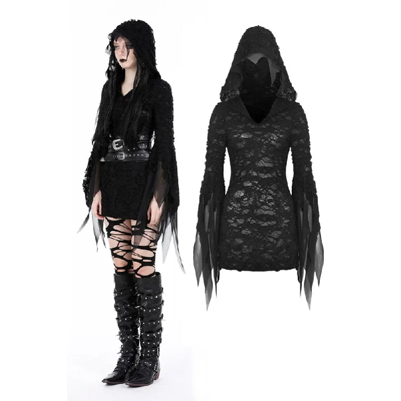 Capsule-wardrobeWomen's Gothic Flared Sleeved Ripped Dress