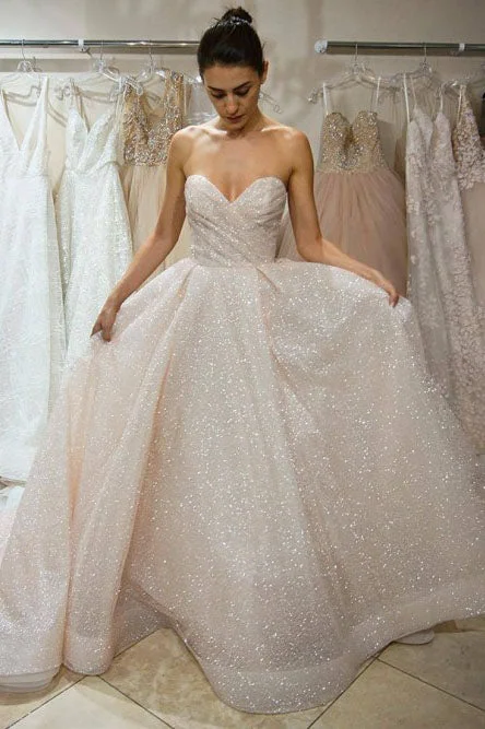Effortless sophisticationA-line Sweetheart Ivory Lace Sparklely Wedding Dress with Sequins OKR16 Effortless sophisticationA-line Sweetheart Ivory Lace Sparklely Wedding Dress with Sequins OKR16