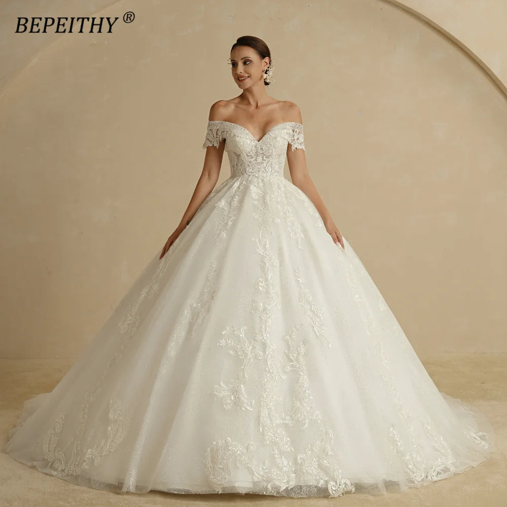 Monochrome-coolWedding Dresses For Women Sleeveless Vintage Shinny Glitter Bridal Ball Gown Monochrome-coolWedding Dresses For Women Sleeveless Vintage Shinny Glitter Bridal Ball Gown