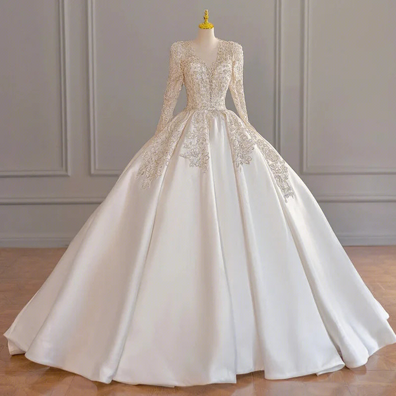 Soft rufflesWedding Dresses Vestido De Noiva Sparkly Beading Floor-Length Formal Bridal Gowns Soft rufflesWedding Dresses Vestido De Noiva Sparkly Beading Floor-Length Formal Bridal Gowns