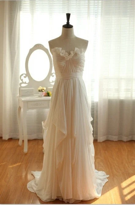 Luxe-streetHigh Low Tiered Layers Custom Made Bridal Wedding Dresses