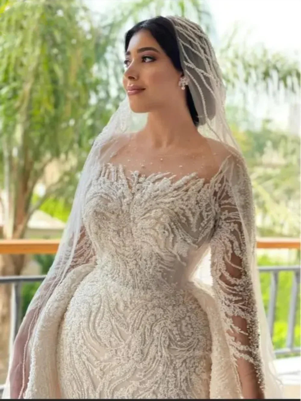 Sartorially-sharpWedding Gown Beaded Mermaid Bride Dresses For Women