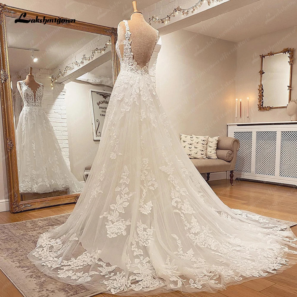Athleisure-inspiredWedding Dress Boho Bridal Gowns Custom Made