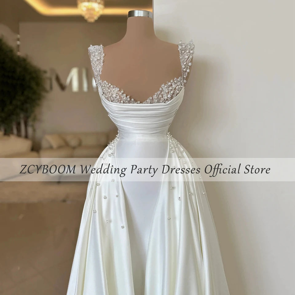 Chic-effortlessWedding Dress Mermaid Floor Length Sweep Train Custom Made Bridal Gown Chic-effortlessWedding Dress Mermaid Floor Length Sweep Train Custom Made Bridal Gown