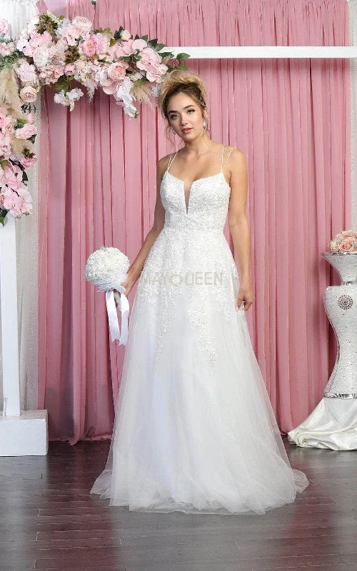 Warm-weather charmMay Queen Bridal RQ7916