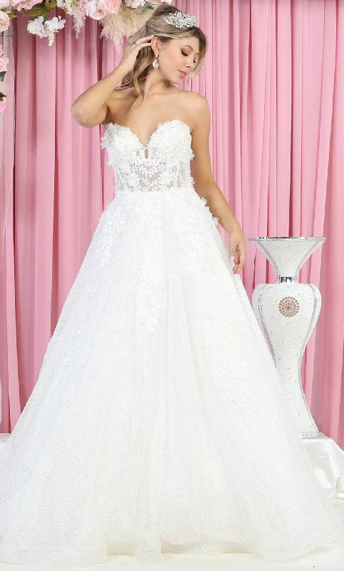 Clean-cutMay Queen RQ7938 - Floral Bridal Gown