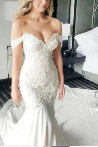 Denim-detailedMermaid Off-the-Shoulder Lace Long Cheap Count Train Backless Plus Size Wedding Dresses OK774 Denim-detailedMermaid Off-the-Shoulder Lace Long Cheap Count Train Backless Plus Size Wedding Dresses OK774