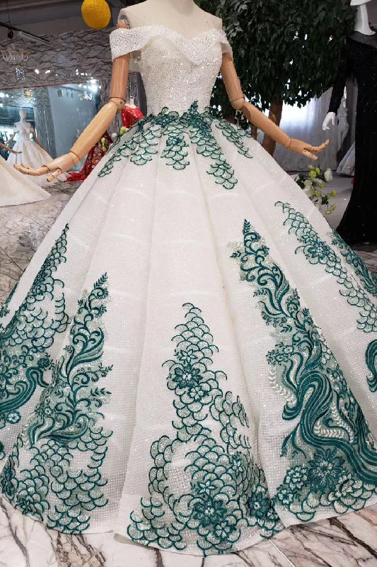 City-readyOff the Shoulder Prom Dress,Ball Gown Wedding Dress, Quinceanera Dresses OKK7