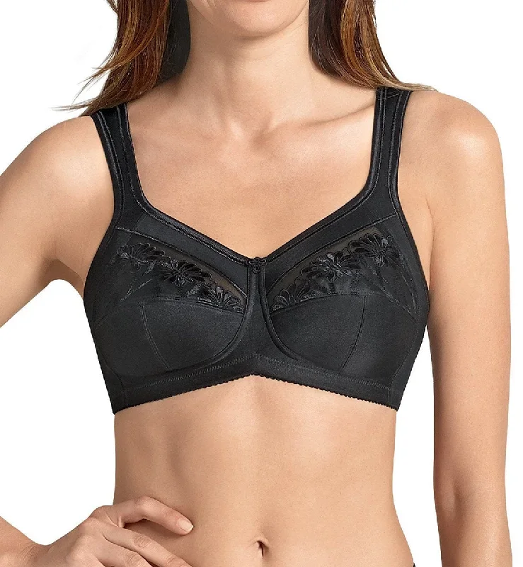 Anita Care Safina Embroidered Mastectomy Soft Cup Bra (5349X)- Black