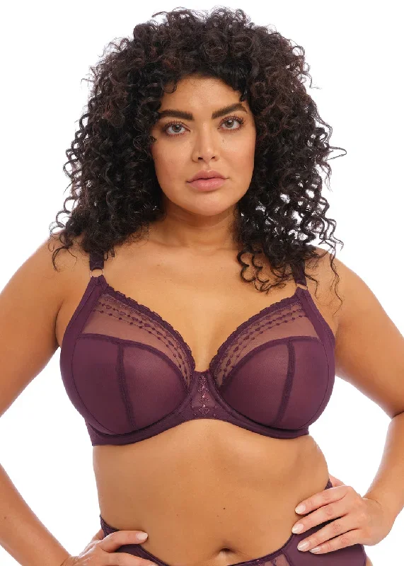 Elomi Matilda Underwire Plunge Bra - Wine Diamond