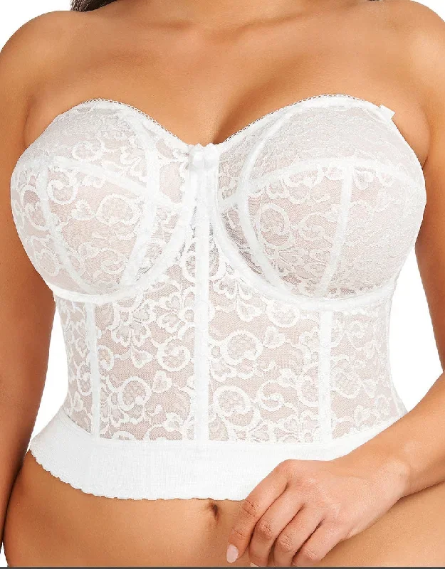 Goddess Bridal Underwire Lace Bustier, White