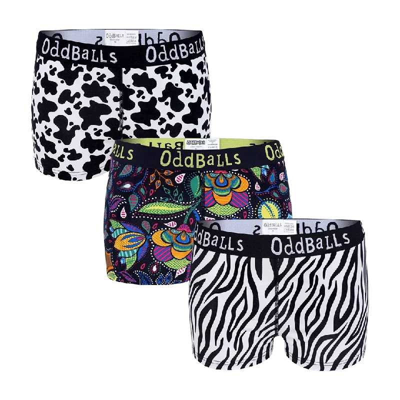 Animal Mini Bundle - Ladies Boxers 3 Pack Bundle