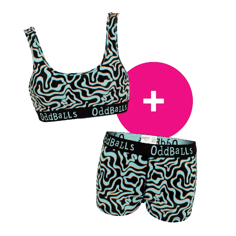 Neon Lava - Women's Bralette and Boxers Bundle