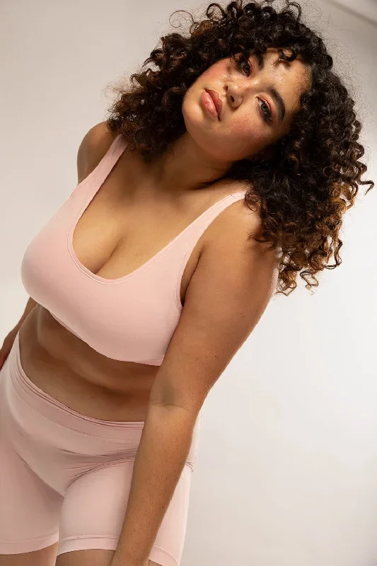 The Naked Scoop Neck Bralette 2 Pack | Blushing Rose/Black Hue Stretch