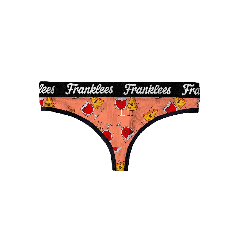 Thong | Soft Cotton | Cheese & Wine