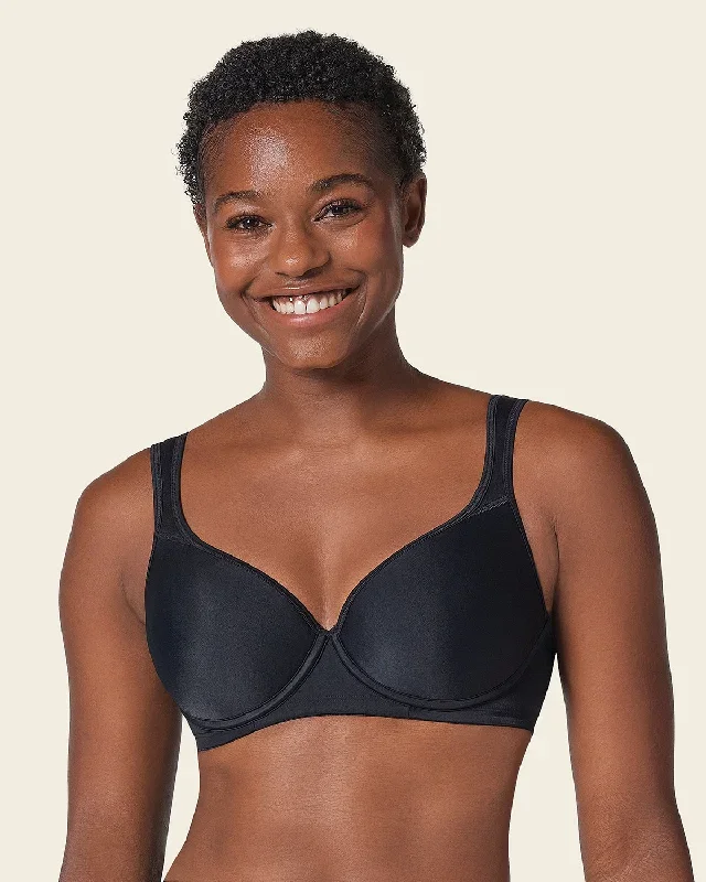 Underwire Triangle Bra with High Coverage Cups